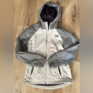 The North Face women’s Light Gray and Purple Jacket
